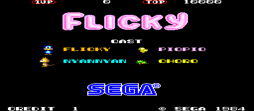 Flicky (128k Version, System 2, 315-5051) Title Screen